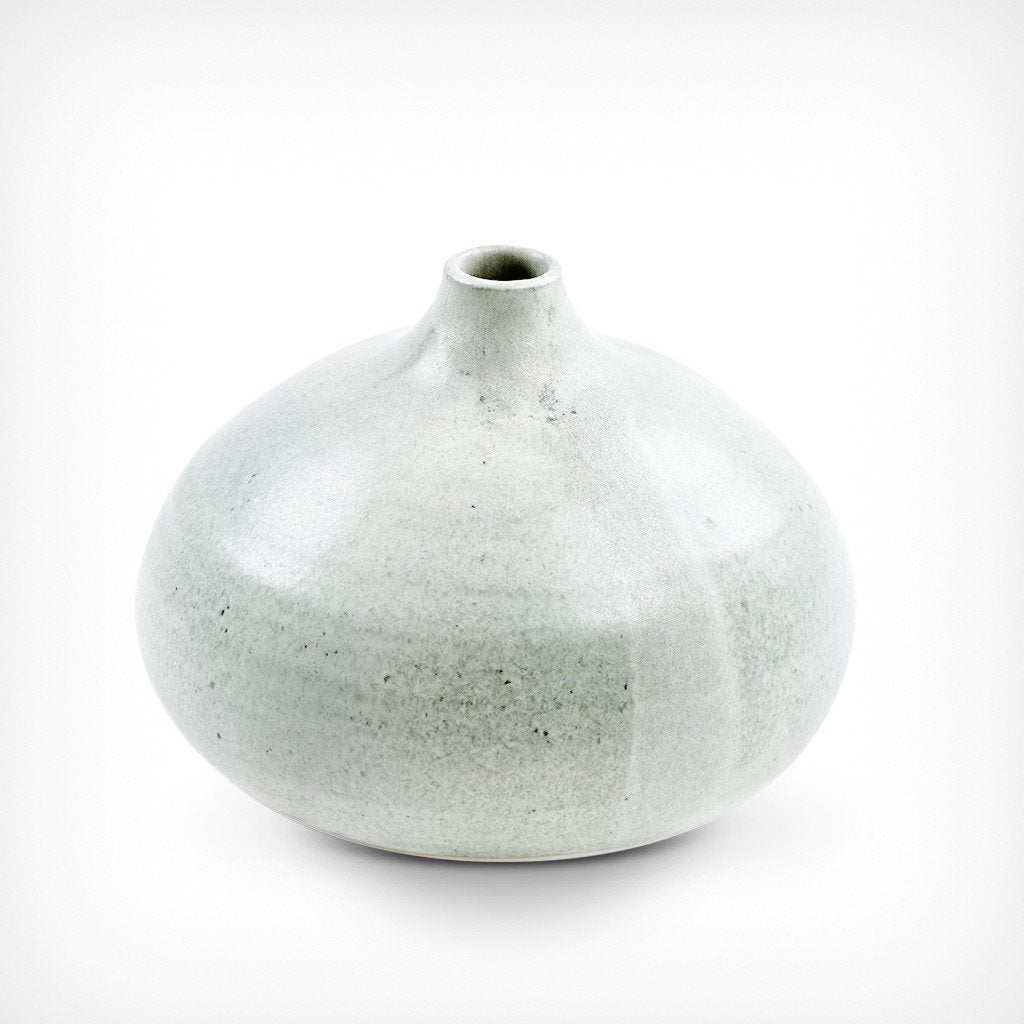 Vase Keramik Wihann blaugrau bauchig Steinzeug – diesellerie.com