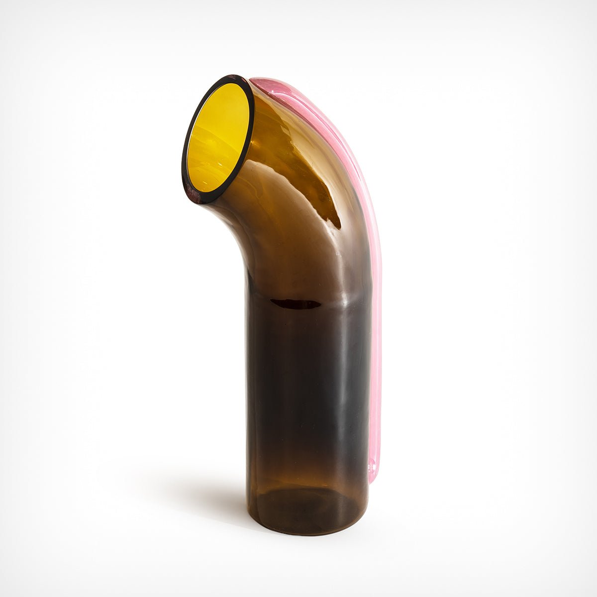 Karaffe „NESSIE” Olivgrün mit rosa Streifen Ursula Futura – diesellerie.com