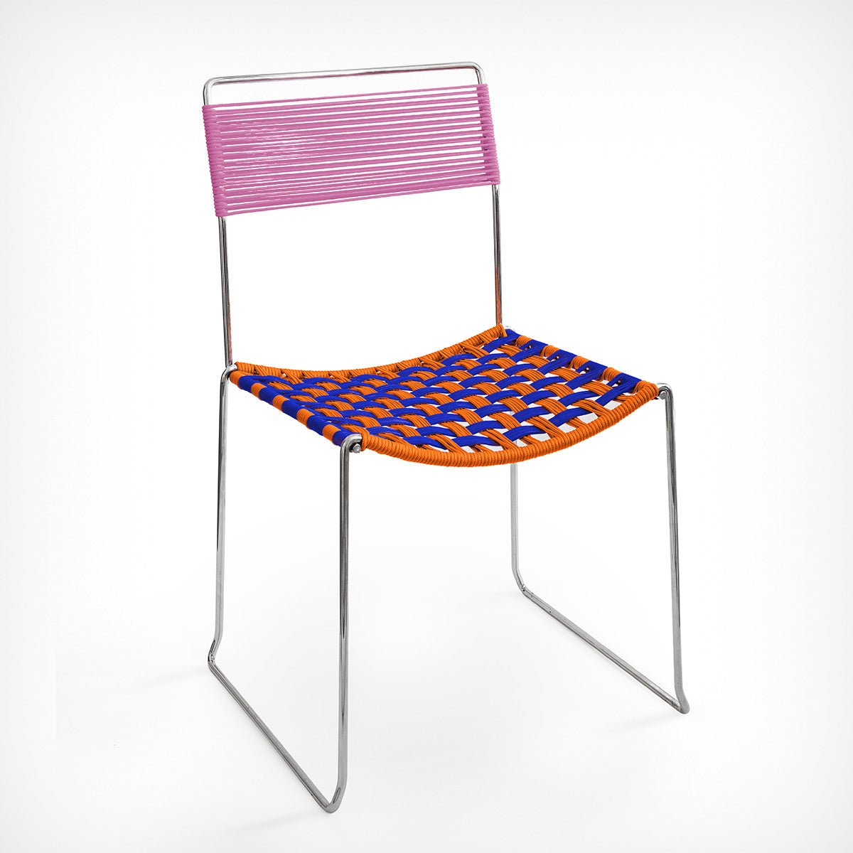 Sessel „Corda Chair“ Electric Blue–Bright Orange–Old Pink – diesellerie.com