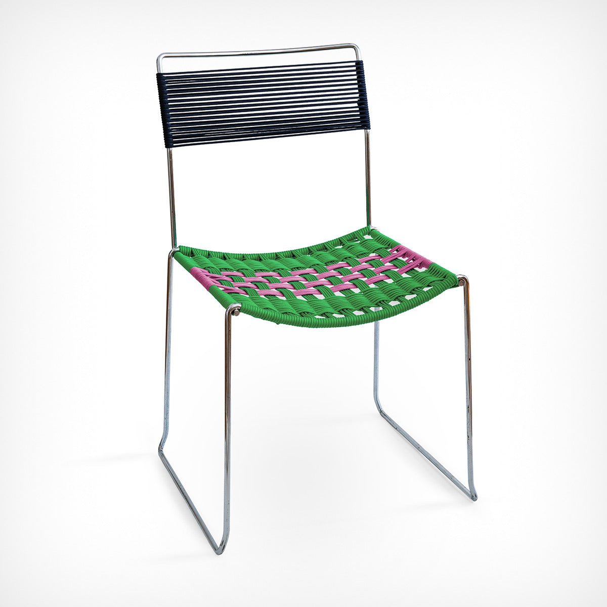 Corda Chair Grass Green–Old Pink–Dark Blue – diesellerie.com