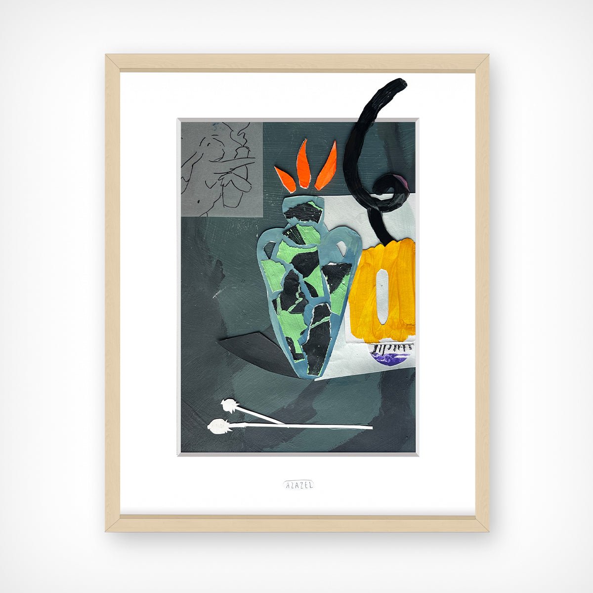 Collage gerahmt „Azazel“ Guido Sarti – diesellerie.com