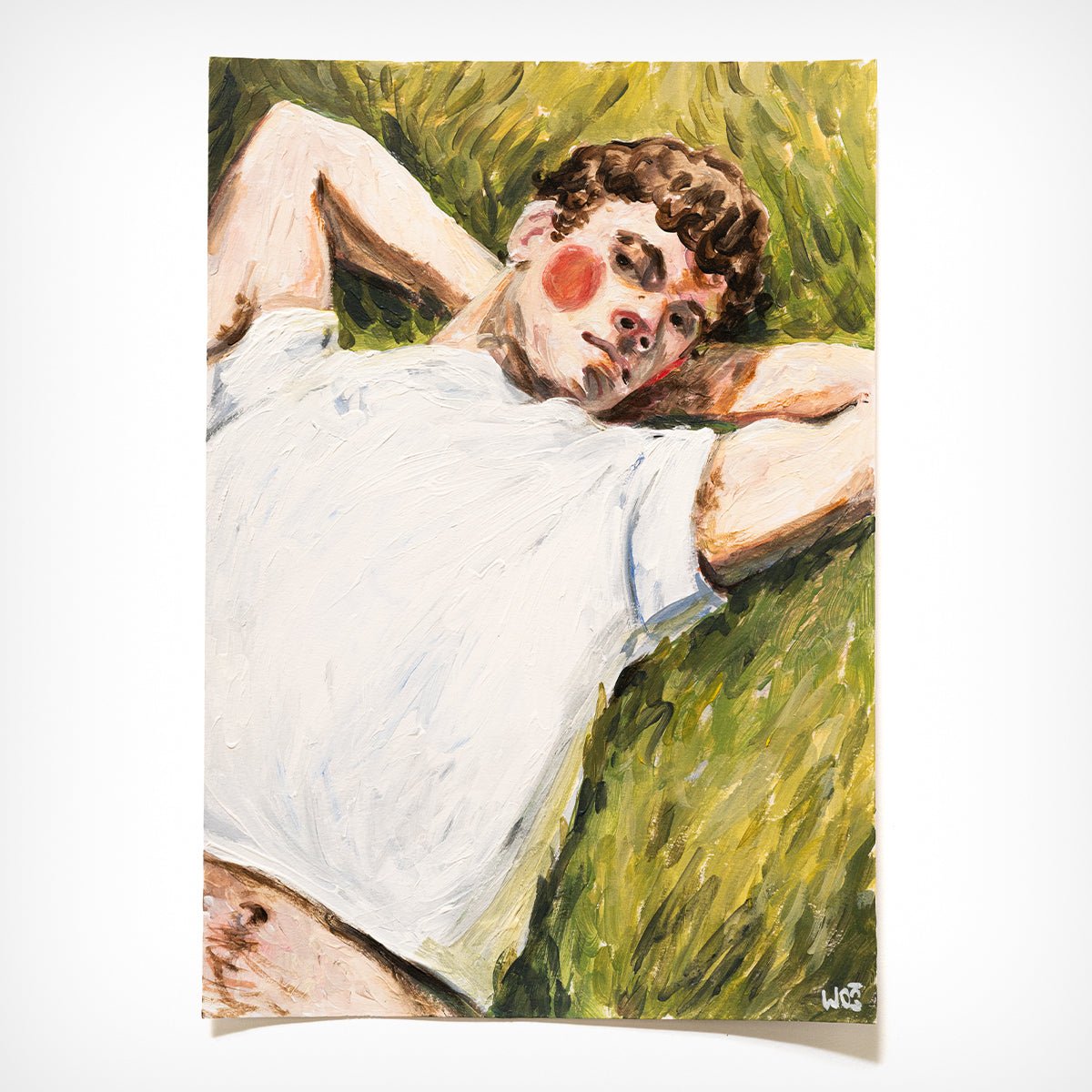 Originalblatt „On The Green Field“ Wojciech Woś Maler Berlin – diesellerie.com