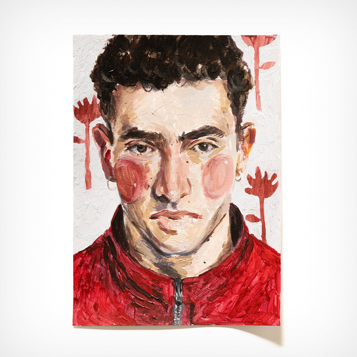 Originalblatt „Red Flowers“ Wojciech Woś Maler Berlin – diesellerie.com