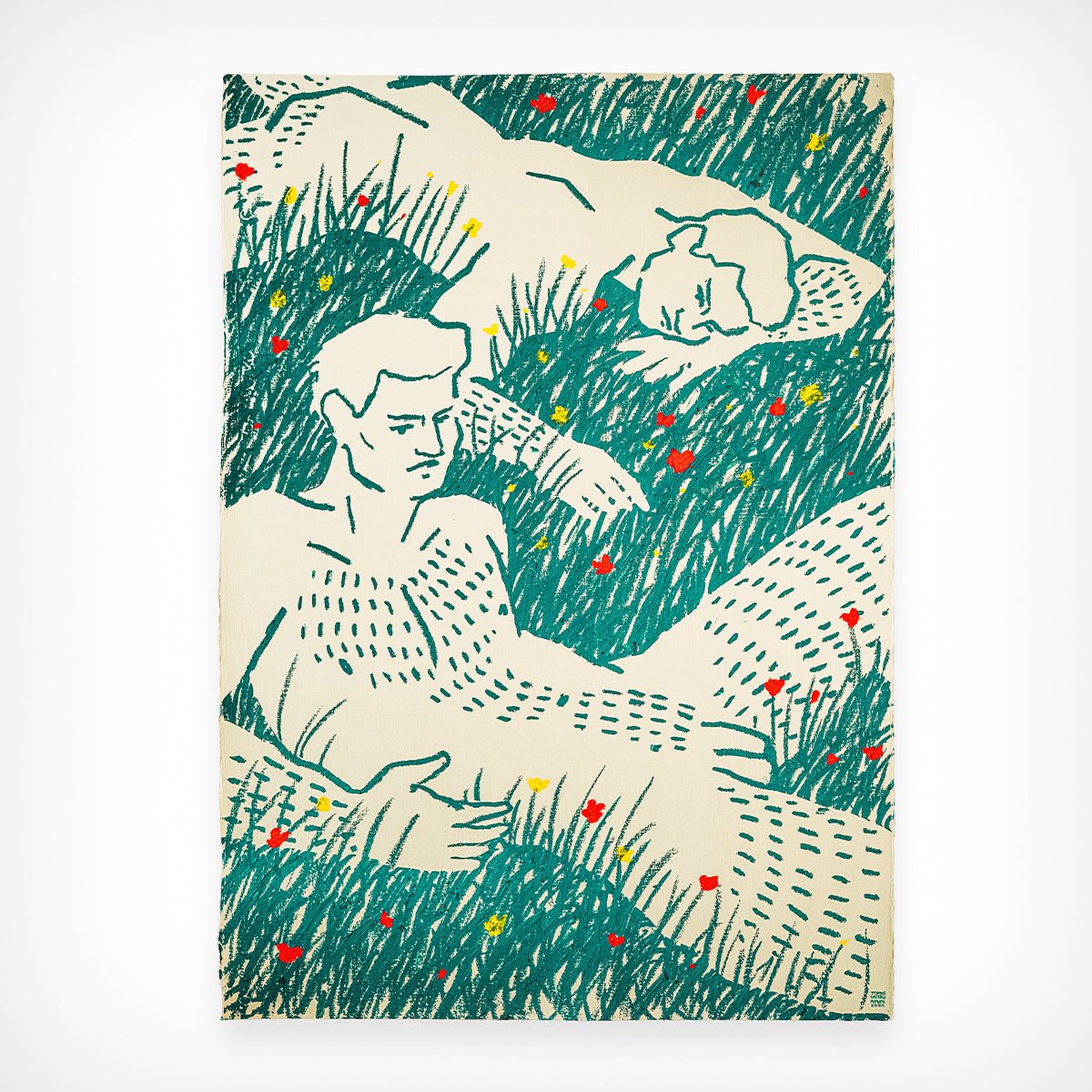 Acryl & Öl auf grundiertem Papier „Summer“