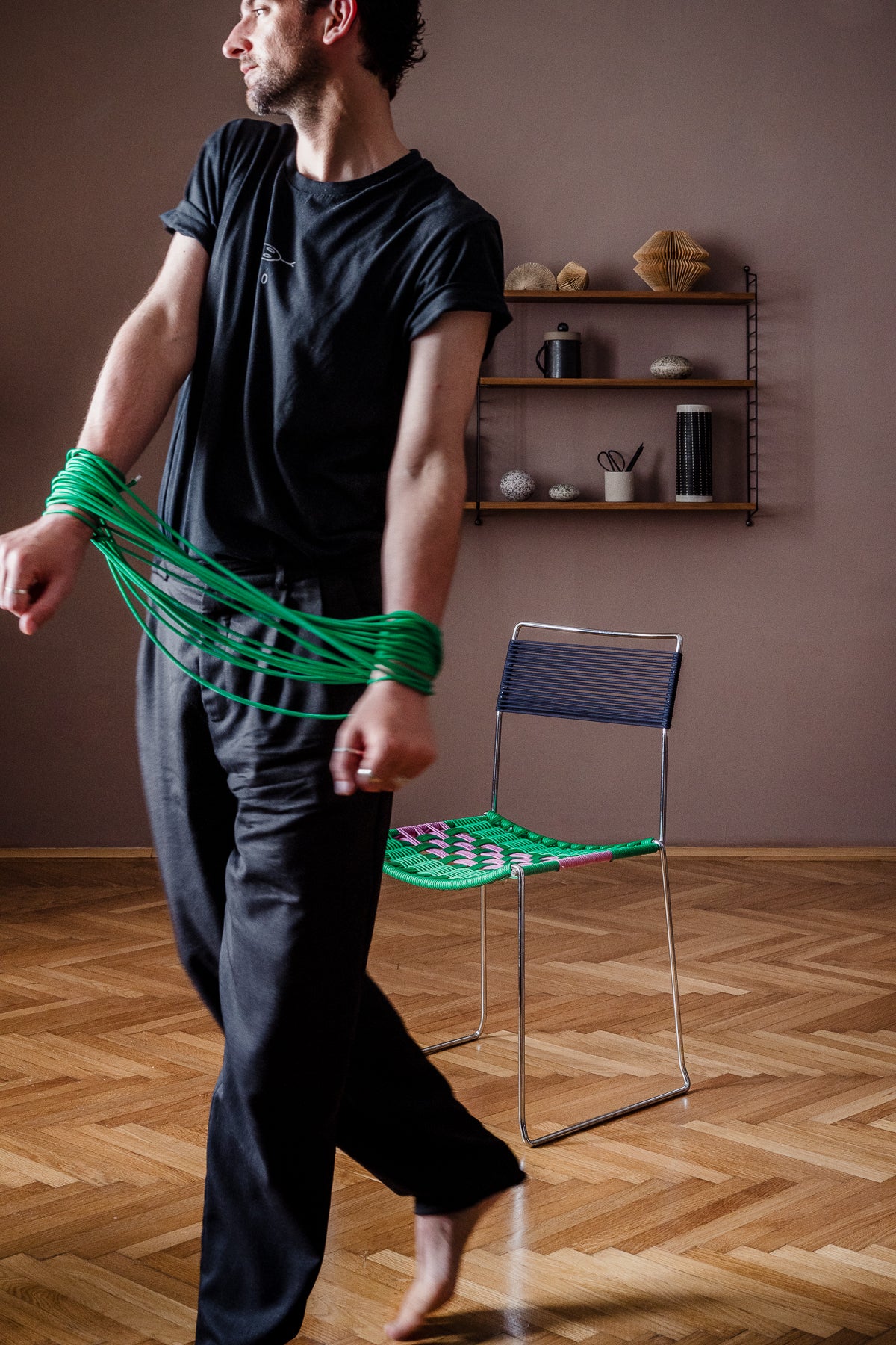 Corda Chairs Anna Zimm handgeknüpft Sessel Wien – diesellerie.com